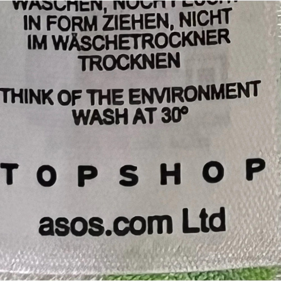 Topshop Ribbed Long Sleeve Cut Out Top Small Green Stripes Stretchy NWOT‎ - Picture 9 of 11